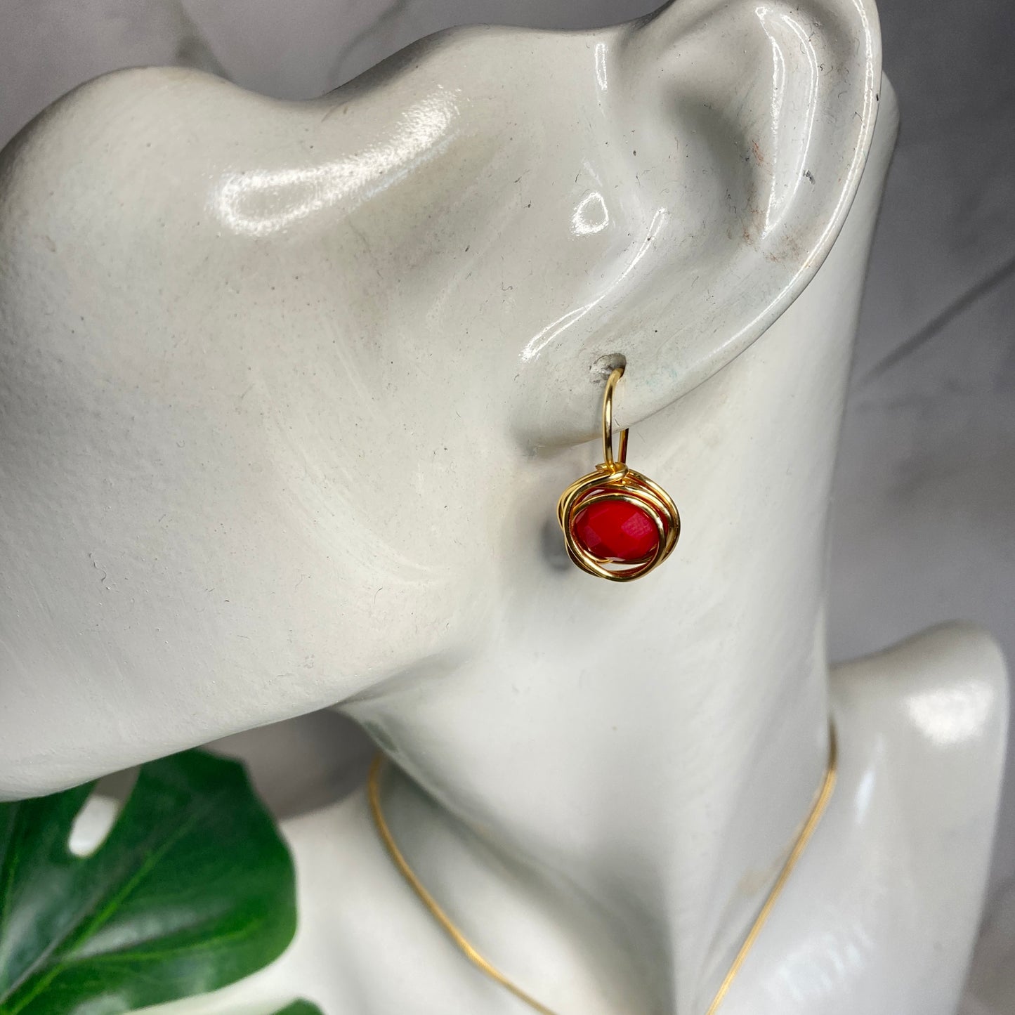 Aretes Nido Rojo