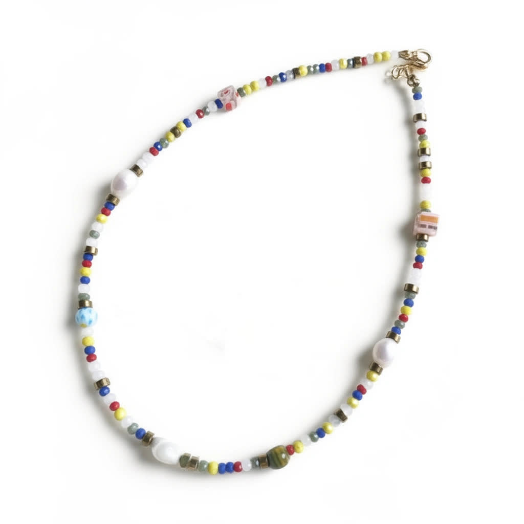 Collar Perlas y Colores