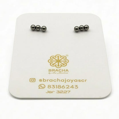 Aretes Trina Minimalistas | Acero Inoxidable | Hipoalergenicos