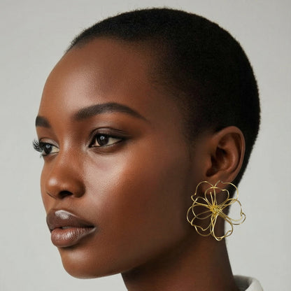 Aretes Gardenia doble