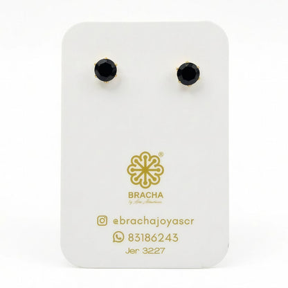 Aretes Crissia | Acero Inoxidable Baño Oro 18K | Hipoalergenicos
