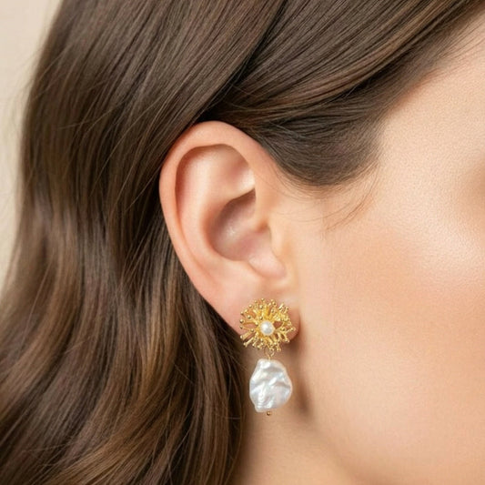 Bracha aretes perlas