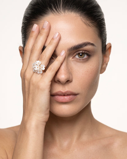 Anillo Hortensia | Oro laminado 18K