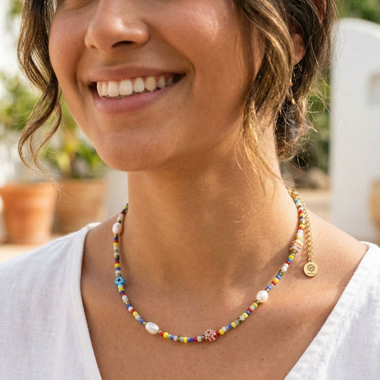 Collar Perlas y Colores