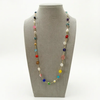 Collar Lisa | Cristales, acero inoxidable y Piedras Semipreciosas