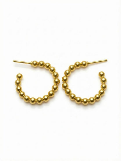 Argollas Amy | Acero Inoxidable Baño Oro 18K