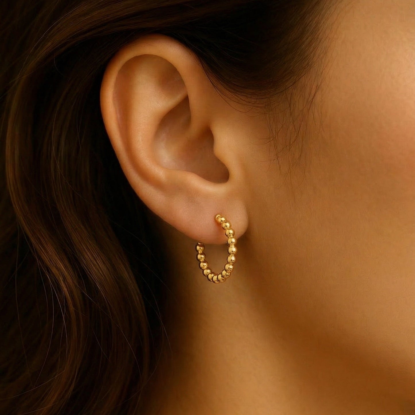 Argollas Amy | Acero Inoxidable Baño Oro 18K