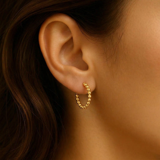 Argollas Amy | Acero Inoxidable Baño Oro 18K